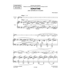 Sonatine : pour clarinette en si b&eacute;mol et piano